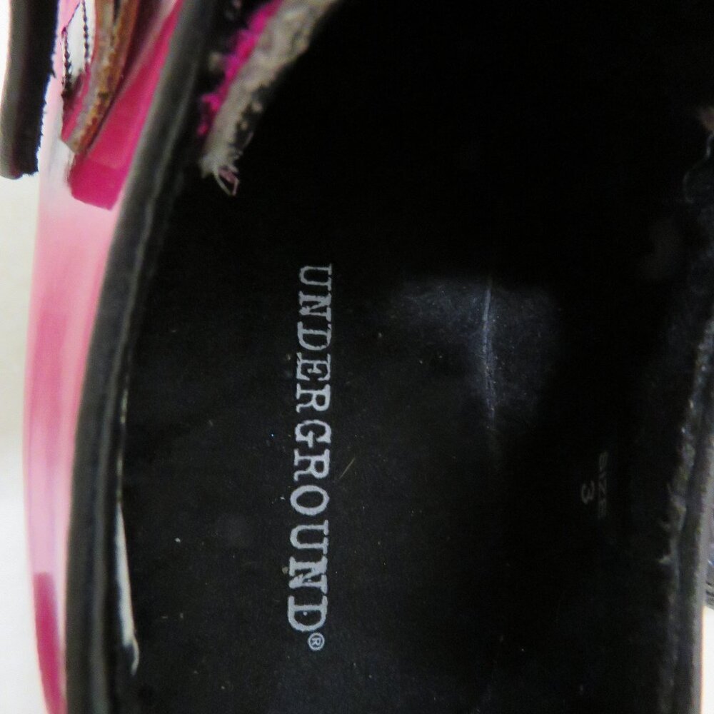 UNDERGROUND ENGLAND King Tut Pink Patent Leopard Print Pony Hair Creeper Shoes - Picture 12 of 16
